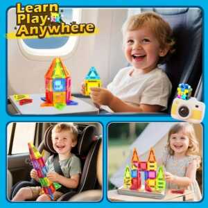 Set de Bloques Magnéticos con Ventanas de Colores (26 piezas).