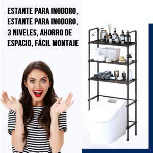Estante para inodoro, estante para inodoro, 3 niveles