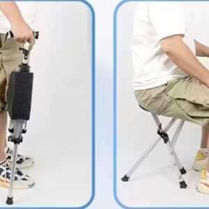 Bastón con Asiento Plegable para Adultos Mayores - Soporte y Descanso en 1