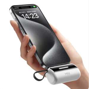 Cargador Portátil Capsula Mini 5000mAh - Carga Rápida 20W con Tipo-C y USB-A