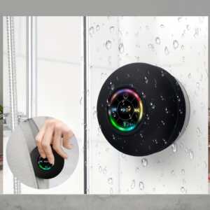 Altavoz Bluetooth Mini Impermeable con Luz RGB y Ventosa - Sonido Envolvente 5W