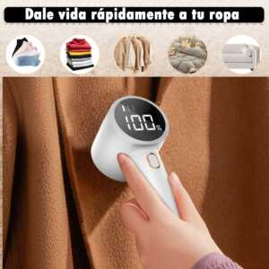 Depiladora de Bolitas Eléctrica para Ropa - Removedor de Pelusas Recargable con Pantalla LED