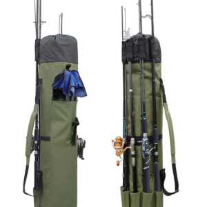 Organizador de Cañas de Pescar Impermeable - Bolsa de Transporte Plegable para Equipo Completo